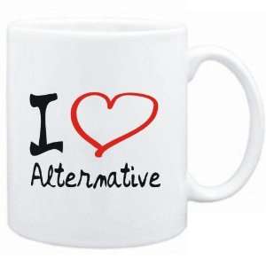  Mug White  I LOVE Alternative  Music