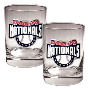  Washington Nationals MLB 2pc Rocks Glass Set   Primary 