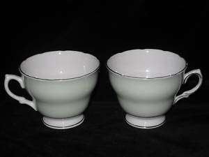 ROYAL VALE   7409   PALE GREEN & WHITE  QTY 2 CUPS only  