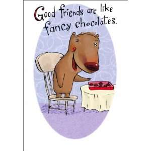   Card for Friend   Bear Fancy Chocolates