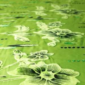 44 Wide Silk Velvet Burnout Katelyn Electric Green Fabric By The 