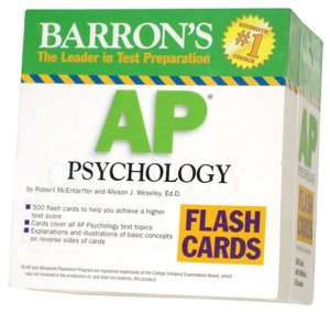   Barrons AP Psychology Flash Cards by Allyson J 