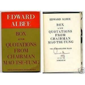  Edward Albee Box And Quotations Signed Autograph Book 