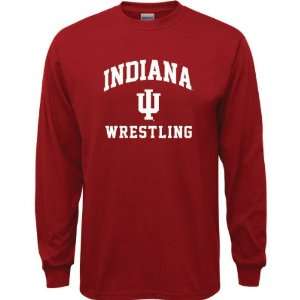  Indiana Hoosiers Cardinal Red Youth Wrestling Arch Long 