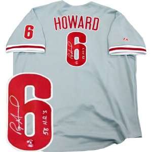 Ryan Howard 58 HRs Autographed/Hand Signed Philladelphia Phillies 