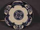 Ca. 1900 Flow Blue 9 Plate, Leicester with Center Meda
