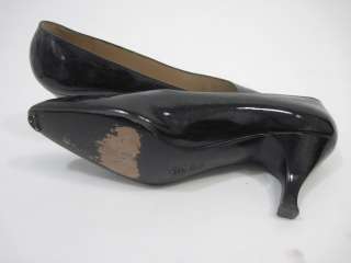 RENE MANCINI Black Patent Leather Pumps Heels Shoes 9  