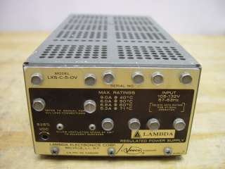 Lambda Regulated DC Power Supply 5V ±5% VDC LXS C 5 OV  