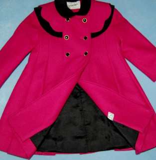 Vtg ROTHSCHILD Classic Fuchsia Wool Dress Coat, Pants & Hat SET Girl 