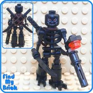 M707 Lego Skeleton Minifig w/ Swords & Magazine Gun NEW  
