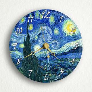 The Starry Night Vincent van Gogh 6 Silent Wall Clock  