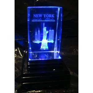  World Trade Center Statue of Liberty NYC Laser Etched 3D 