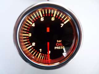 Color Oil Pressure Meter Gauge Smoke Lens12 Volt Back Light 270 Deg 