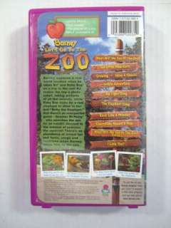   Barney Lets Go To The Zoo Childrens VHS Tape 045986020352  