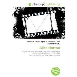  Alice Horton (9786133938724) Books