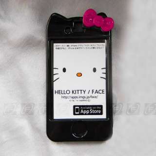 2x Hello Kitty Hard Case Cover Skin Bowknot for iPhone 4S & 4G+S 