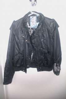 Gwen Stefani Black Shiny Jacket Large  