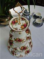 Tier Cupcake/High Tea/ Serving Stand Royal Albert Old Country Roses 