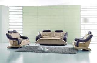 New 3pc Contemporary Modern Leather Sofa Set #AM 033 A  