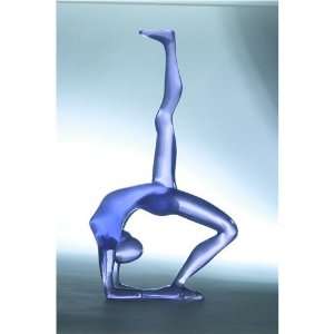  Yoga Purple Yoga Figurine in One legged Upward facing Bow Pose 