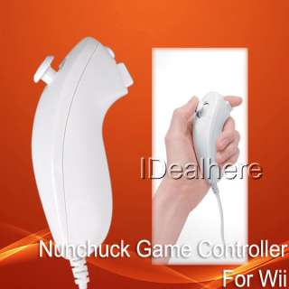 Left Hand White Nunchuck Game Controller for Nintendo Wii  