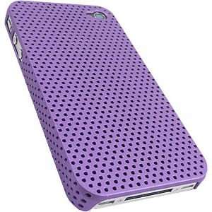  Mesh Style Case for iPhone 4, Purple Cell Phones 