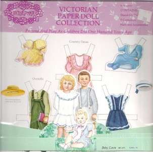 vintage 1987 Victorian 1888 Boy Girl Baby paper doll  