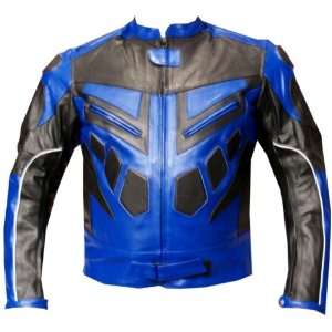  MOTORCYCLE SPEED RACING ARMOR LEATHER JACKET Blue 44 Automotive