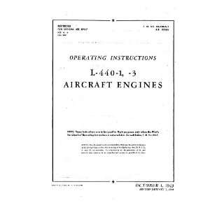   440  1 Aircraft Engine Operating Manual Ranger Engines Books