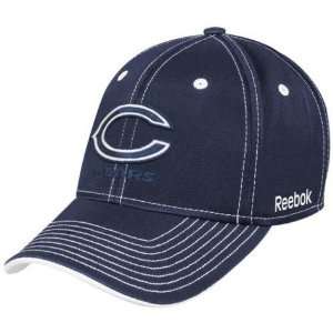  Mens Chicago Bears Navy Blue Plough Flex Fit Hat Sports 