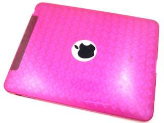 NEW SILICON CRYSTAL ICE RUBBER CASE COVER iPAD PINK 1  