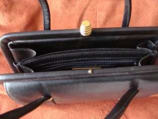 Sereta Black leather Fabric Purse handbag  