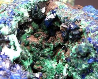 75g gorgeous Azurite/Malachite crystals China minerals specimens 