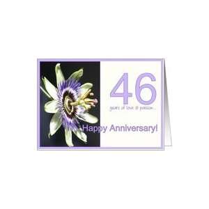  46th Anniversary passion flower Card Health & Personal 
