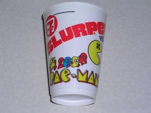Pac Man   Early 80s 7 11 Slurpee cup   Great shape  