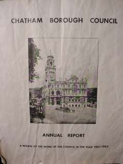 VINTAGE 1962 CHATHAM BOROUGH COUNCIL ENGLAND Annual Public Report 