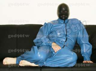   Gummi Catsuit 0.8mm Suit Bodysuit Zentai Unitard Costume Blue  