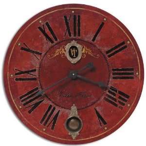  Uttermost 6041 Villa Tesio   30 Decorative Clock, Brass 