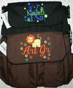 Personalized Baby Diaper bag Owl, Farm, Sports, Cars, Monkey, Safari 