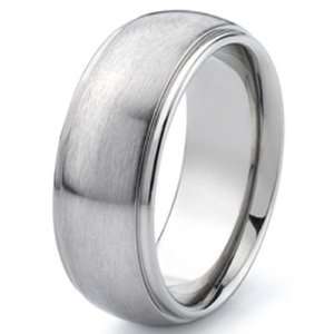 Ashleys Jewelry 9mm Titanium Domed Band with a Step Down on the Sides 