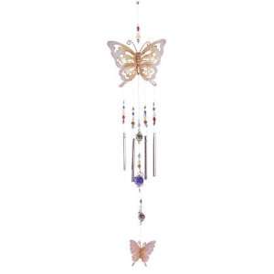  Painted Metal Butterfly Wind Chime