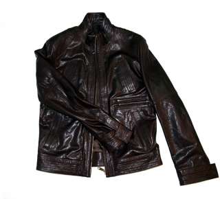 Mens Brown Vegetable Tanned Leather Jacket JK # 4  