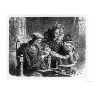 Faust Making His Contract with Mephistophiles Giclee Poster Print by 