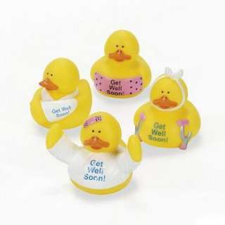 Adorable GET WELL SOON RUBBER DUCKS Ducky Gift Cast 887600795815 