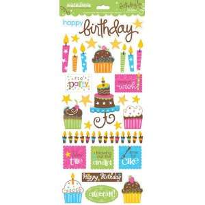  Birthday Bliss Jumbo Glitter Cardstock Stickers