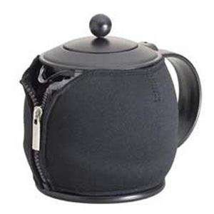 Bonjour 53405 42 Ounce Glass, Stainless Teapot, Black  