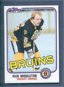 1981 82 Topps #22 RICK MIDDLETON Bruins NM or Better (110921)  