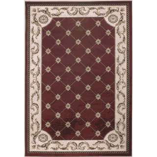    3959 Red Augusta Collection Rug   3ft 9in X 5ft 9in