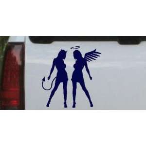 Sexy Good Evil Twins Silhouettes Car Window Wall Laptop Decal Sticker 