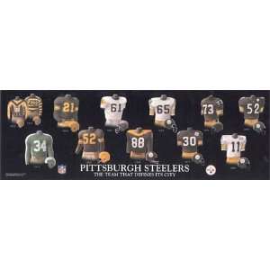 Pittsburgh Steelers 5X15 Plaque   Heritage Jersey Print 
